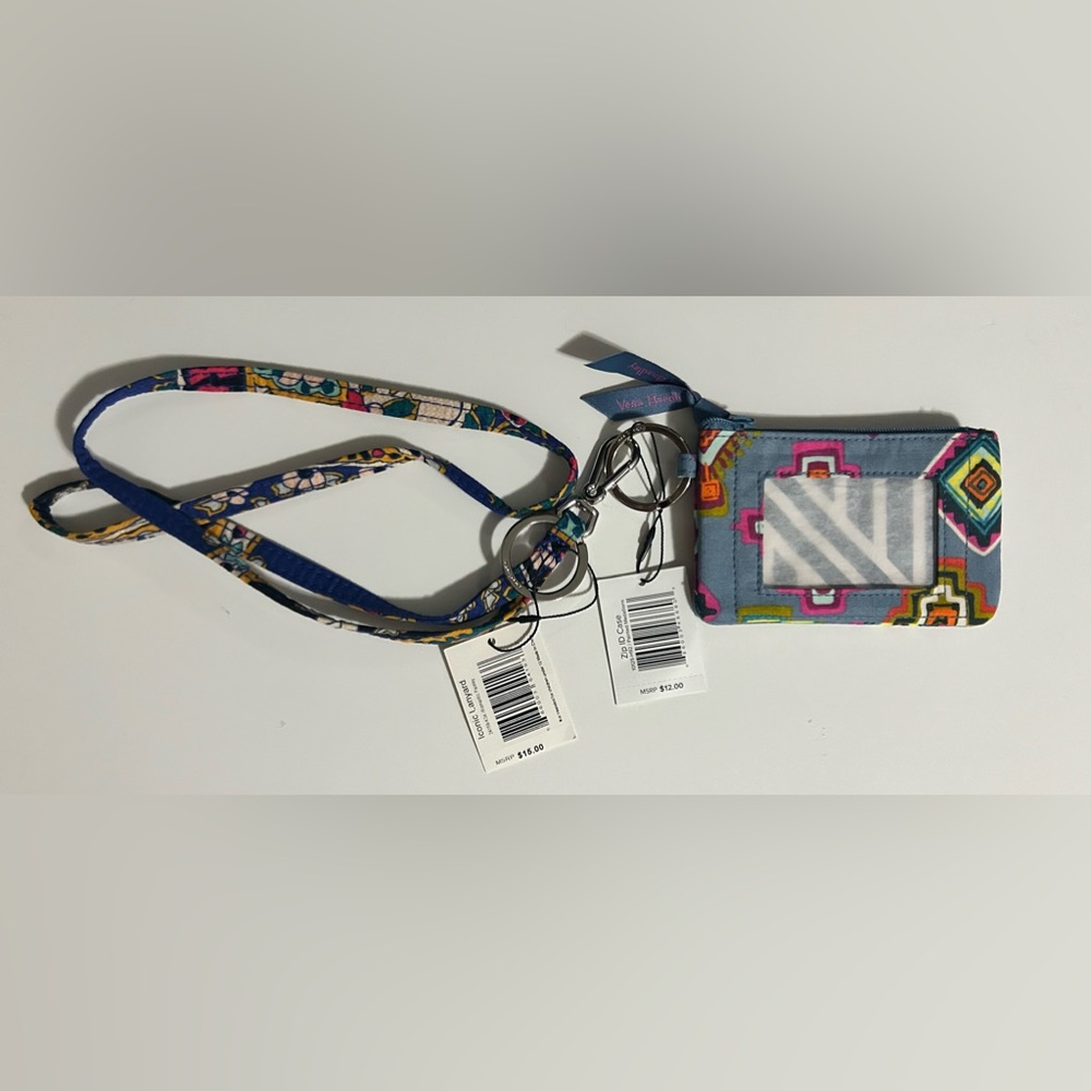 Vera Bradley ID case and lanyard set